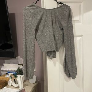 Hollister Heathered Gray Knit Top